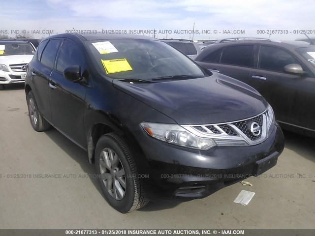 JN8AZ1MU3CW111614 - 2012 NISSAN MURANO S/SL/LE BLACK photo 1