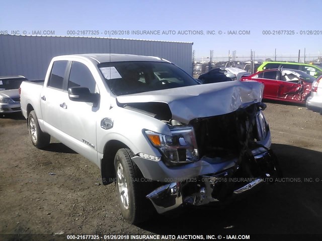 1N6AA1EJXHN504057 - 2017 NISSAN TITAN S SILVER photo 1