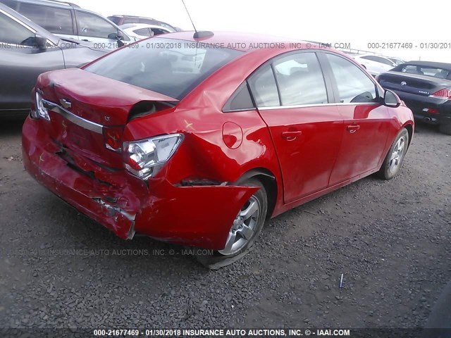 1G1PE5SB8G7225224 - 2016 CHEVROLET CRUZE LIMITED LT RED photo 4