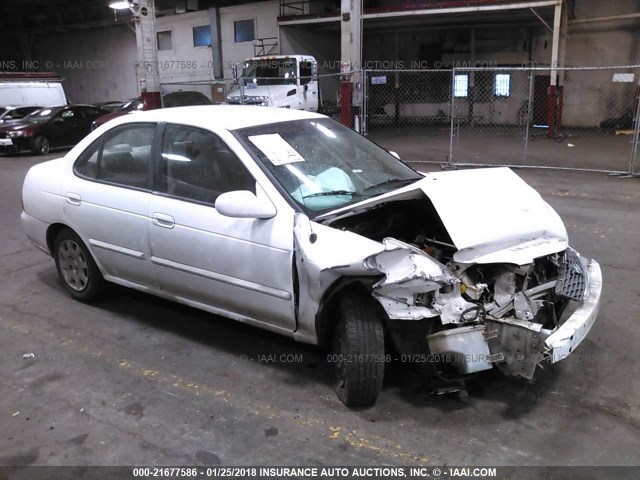 3N1CB51D72L684852 - 2002 NISSAN SENTRA XE/GXE WHITE photo 1