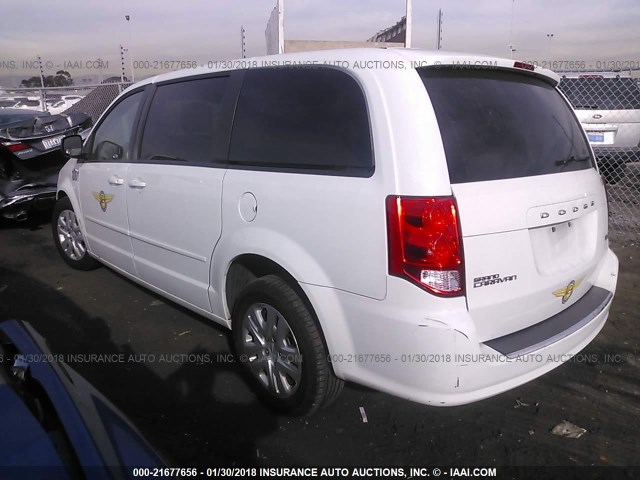 2C4RDGBG2FR660781 - 2015 DODGE GRAND CARAVAN SE WHITE photo 3