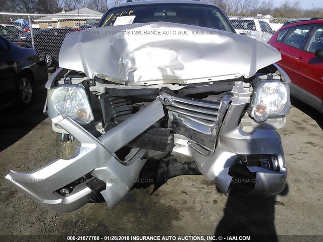 1FMEU73E57UB30851 - 2007 FORD EXPLORER XLT SILVER photo 6