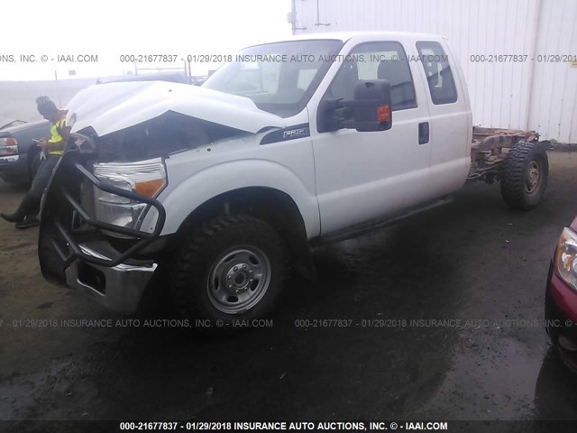 1FT7X2B65EEA86536 - 2014 FORD F250 SUPER DUTY WHITE photo 2