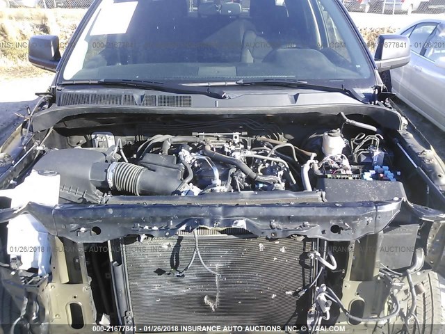 5TFRM5F12GX104273 - 2016 TOYOTA TUNDRA DOUBLE CAB SR/SR5 BLACK photo 10