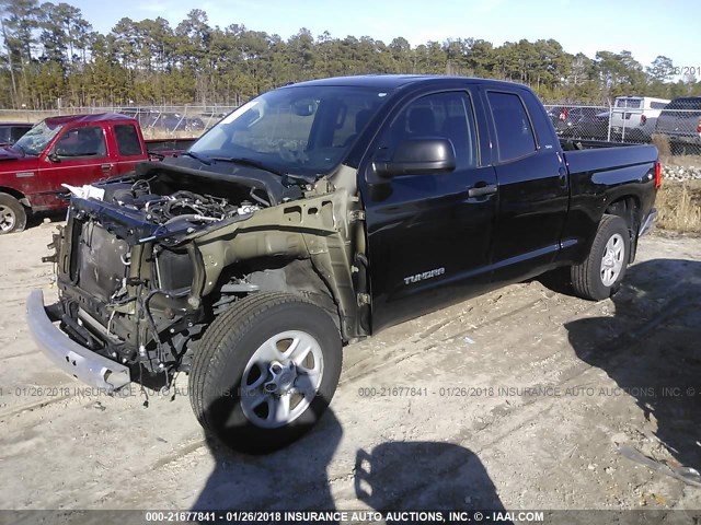 5TFRM5F12GX104273 - 2016 TOYOTA TUNDRA DOUBLE CAB SR/SR5 BLACK photo 2