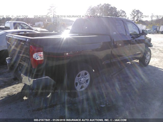 5TFRM5F12GX104273 - 2016 TOYOTA TUNDRA DOUBLE CAB SR/SR5 BLACK photo 4