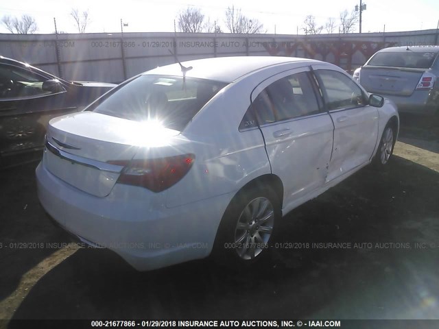 1C3CCBBG4DN573457 - 2013 CHRYSLER 200 TOURING WHITE photo 4