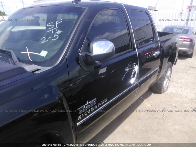 3GCRCSE06AG297470 - 2010 CHEVROLET SILVERADO C1500 LT BLACK photo 6