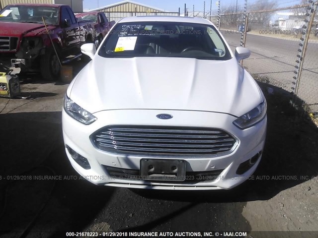 3FA6P0K98DR156428 - 2013 FORD FUSION TITANIUM WHITE photo 6