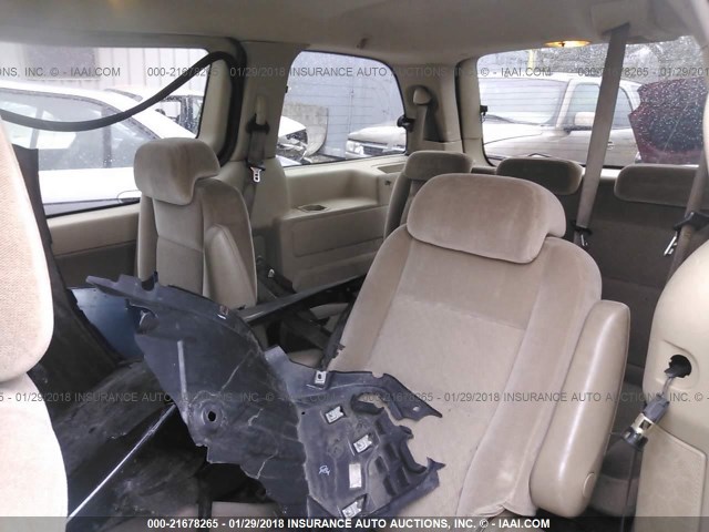 2FMZA52275BA85310 - 2005 FORD FREESTAR SEL TAN photo 8