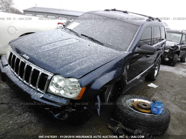 1J4HR58215C664402 - 2005 JEEP GRAND CHEROKEE LIMITED BLUE photo 2