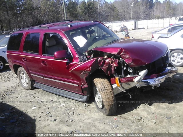 1GNEC13T15J134081 - 2005 CHEVROLET TAHOE C1500 MAROON photo 1