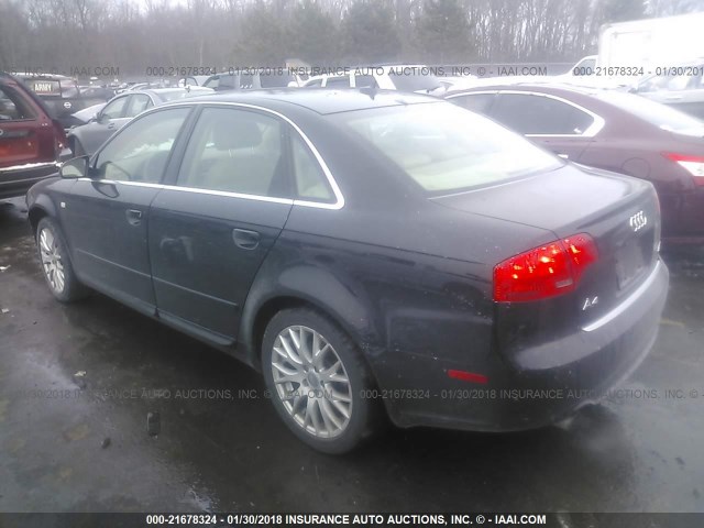 WAUDF78E08A161590 - 2008 AUDI A4 2.0T QUATTRO BLACK photo 3