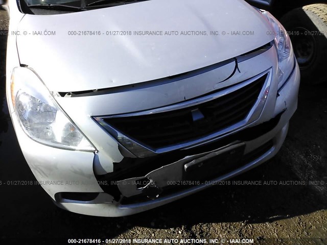 3N1CN7AP4DL880201 - 2013 NISSAN VERSA S/S PLUS/SV/SL SILVER photo 6