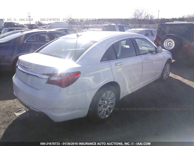 1C3CCBAB0DN686327 - 2013 CHRYSLER 200 LX WHITE photo 4