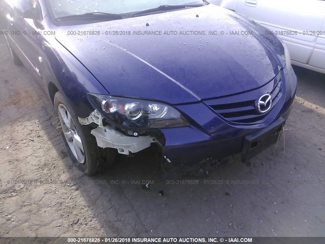 JM1BK123741161798 - 2004 MAZDA 3 S BLUE photo 6