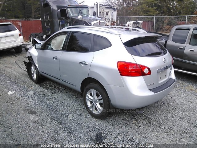 JN8AS5MV1CW407686 - 2012 NISSAN ROGUE S/SV SILVER photo 3