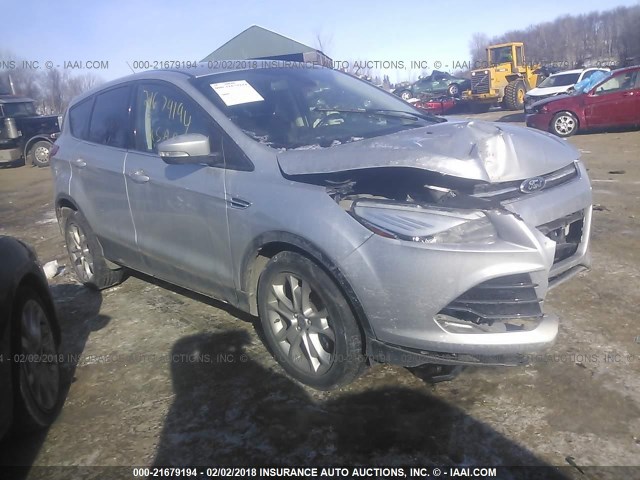 1FMCU0HX7DUA29279 - 2013 FORD ESCAPE SEL SILVER photo 1