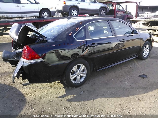 2G1WA5E39E1142830 - 2014 CHEVROLET IMPALA LIMITED LS BLACK photo 4