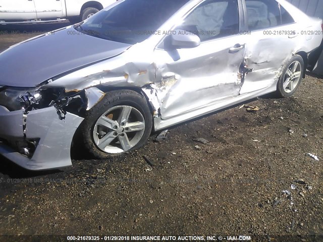 4T1BF1FK3EU350742 - 2014 TOYOTA CAMRY L/SE/LE/XLE 银色 照片 6