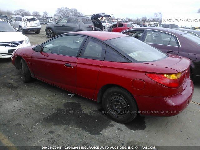 1G8ZN12871Z288124 - 2001 SATURN SC1 RED photo 3