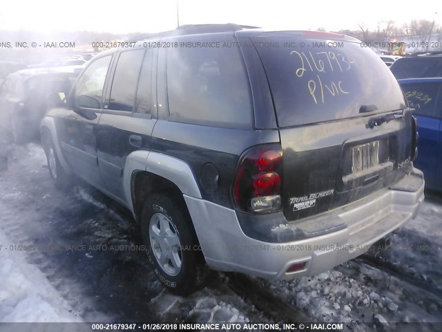 1GNDT13S932214853 - 2003 CHEVROLET TRAILBLAZER  BLACK photo 3