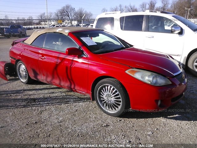 4T1FA38P25U049965 - 2005 TOYOTA CAMRY SOLARA SE/SLE RED photo 1