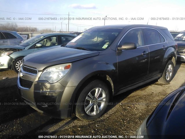 2CNALBEW2A6396506 - 2010 CHEVROLET EQUINOX LS GRAY photo 2