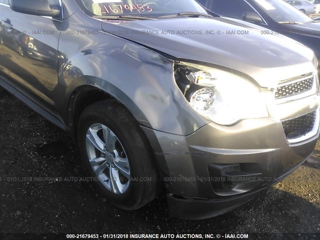 2CNALBEW2A6396506 - 2010 CHEVROLET EQUINOX LS GRAY photo 6