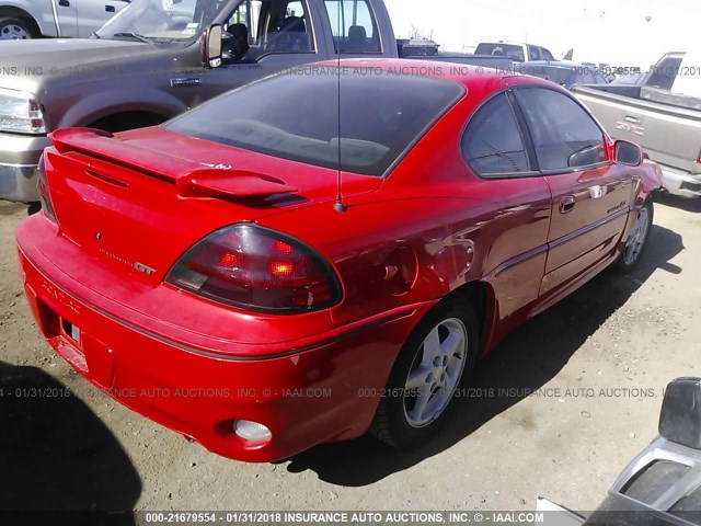 1G2NW12E9XM847660 - 1999 PONTIAC GRAND AM GT RED photo 4