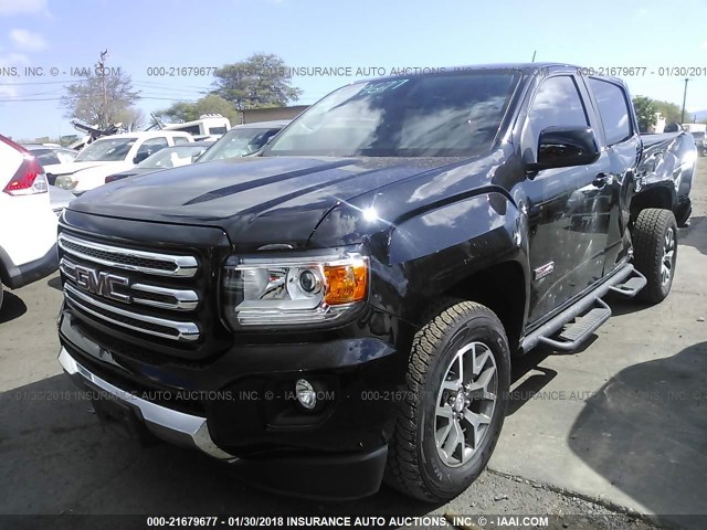 1GTG6CE36G1376806 - 2016 GMC CANYON SLE BLACK photo 2