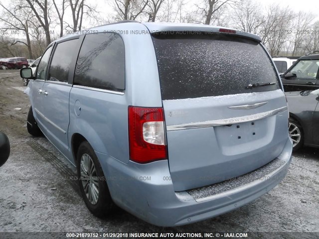 2C4RC1CG1DR588516 - 2013 CHRYSLER TOWN & COUNTRY TOURING L BLUE photo 3