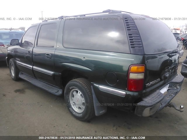 3GKFK16Z92G258598 - 2002 GMC YUKON XL K1500 GREEN photo 3