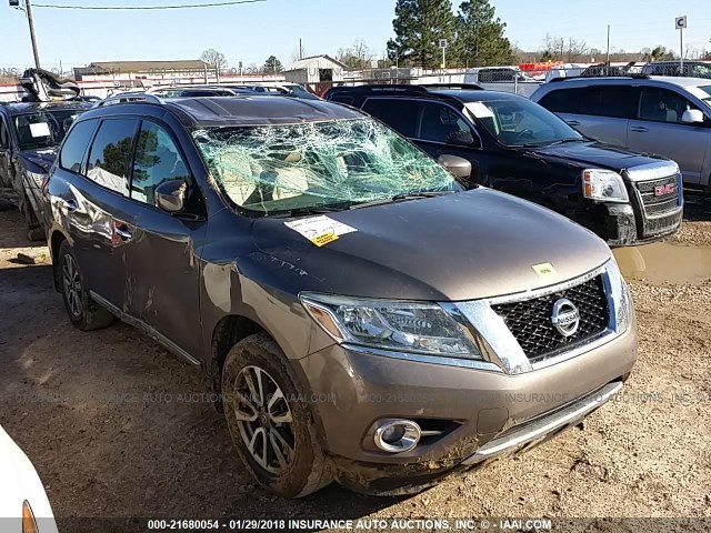 5N1AR2MN8DC616377 - 2013 NISSAN PATHFINDER S/SV/SL/PLATINUM GRAY photo 1