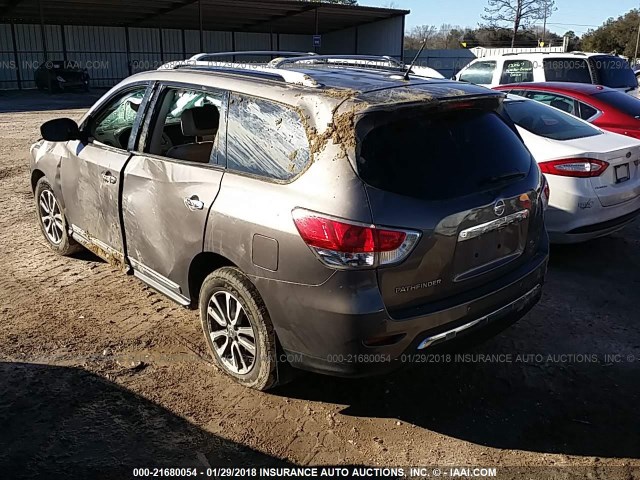 5N1AR2MN8DC616377 - 2013 NISSAN PATHFINDER S/SV/SL/PLATINUM GRAY photo 3