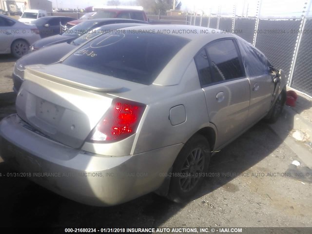 1G8AL52F24Z185352 - 2004 SATURN ION LEVEL 3 TAN photo 4