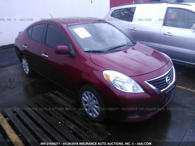 3N1CN7AP8DL883635 - 2013 NISSAN VERSA S/S PLUS/SV/SL RED photo 1