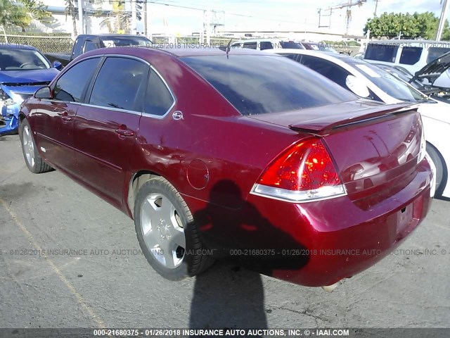 2G1WD58C781251522 - 2008 CHEVROLET IMPALA SUPER SPORT MAROON photo 3