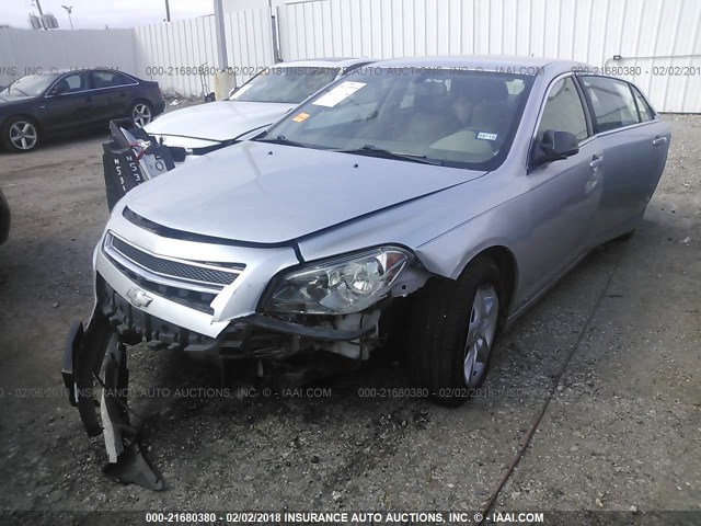 1G1ZB5EB4A4113106 - 2010 CHEVROLET MALIBU LS ვერცხლისფერი ფოტო 2