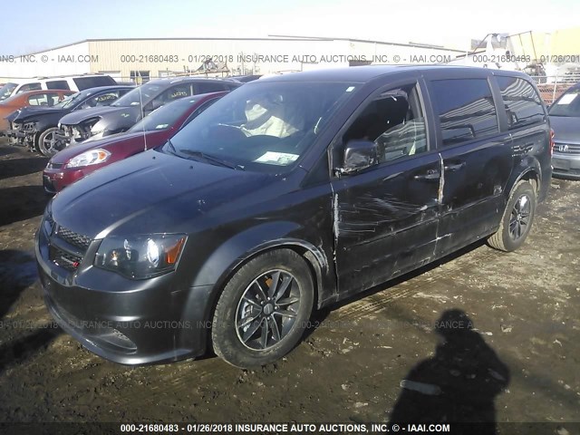 2C4RDGBG7HR794057 - 2017 DODGE GRAND CARAVAN SE GRAY photo 2