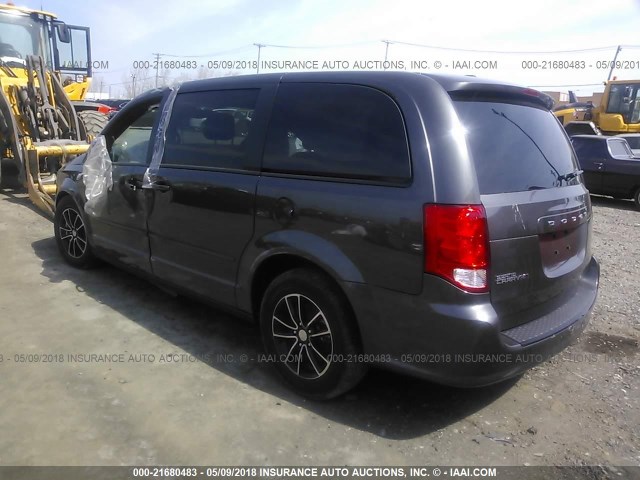 2C4RDGBG7HR794057 - 2017 DODGE GRAND CARAVAN SE GRAY photo 3