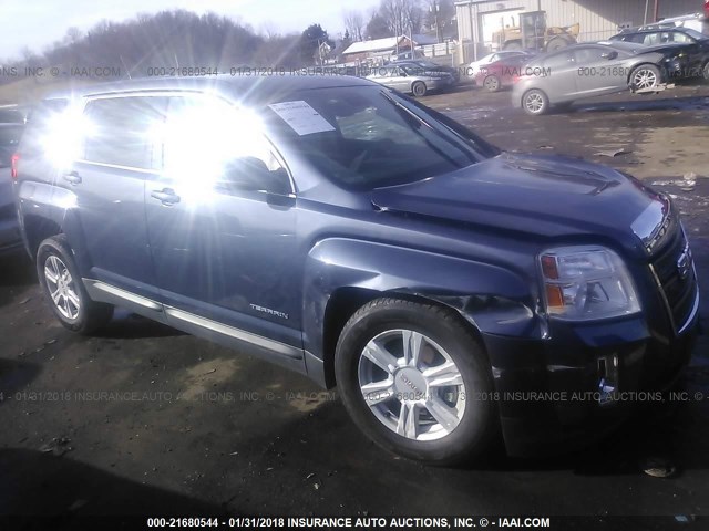 2GKFLVEK4E6177596 - 2014 GMC TERRAIN SLE BLUE photo 1