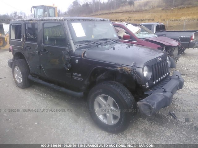 1C4BJWDG7GL235598 - 2016 JEEP WRANGLER UNLIMITE SPORT GRAY photo 1