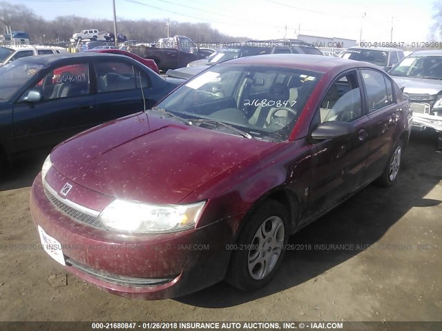 1G8AJ52FX4Z198582 - 2004 SATURN ION LEVEL 2 RED photo 2