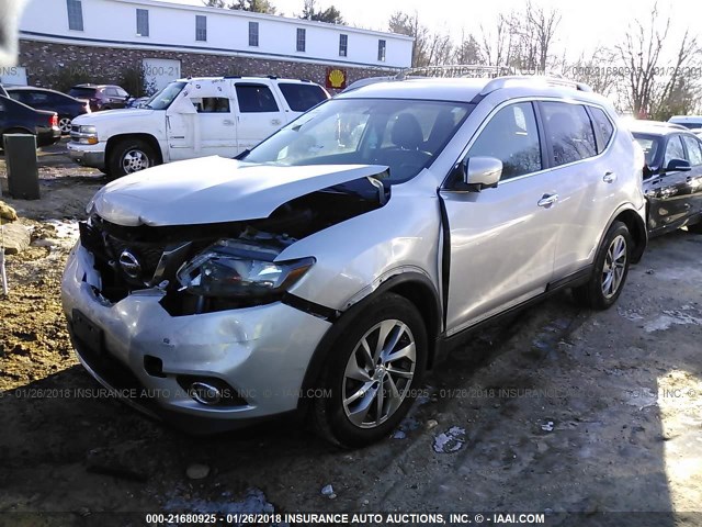 5N1AT2MV0FC793395 - 2015 NISSAN ROGUE S/SL/SV SILVER photo 2