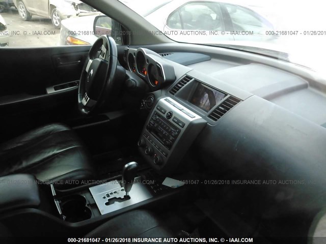 JN8AZ08WX3W213434 - 2003 NISSAN MURANO SL/SE BLUE photo 5