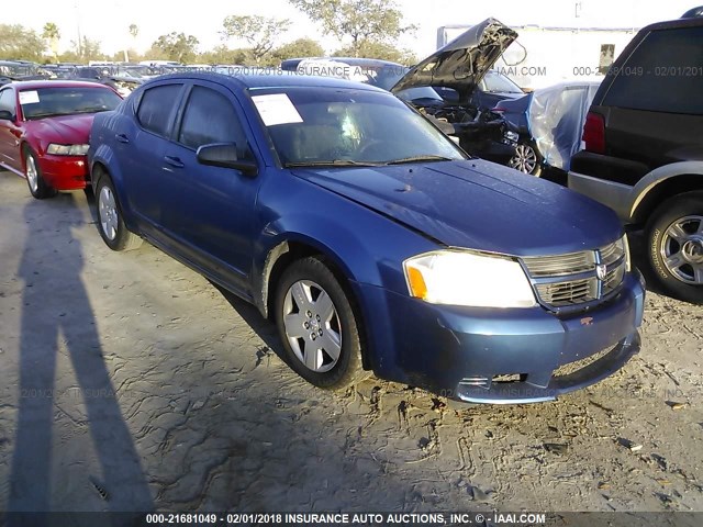 1B3LC46B79N532707 - 2009 DODGE AVENGER SE/SXT BLUE photo 1