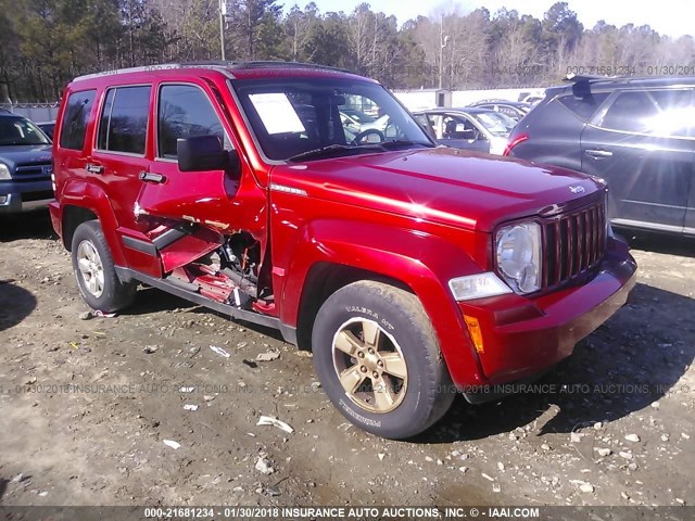 1J8GP28K89W511759 - 2009 JEEP LIBERTY SPORT 红色 照片 1