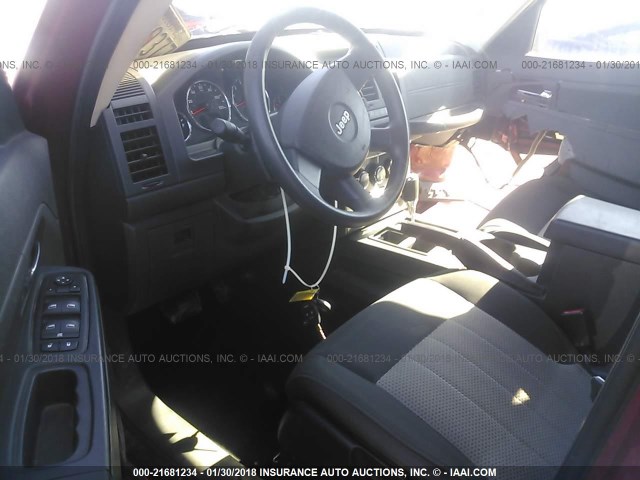 1J8GP28K89W511759 - 2009 JEEP LIBERTY SPORT 红色 照片 5