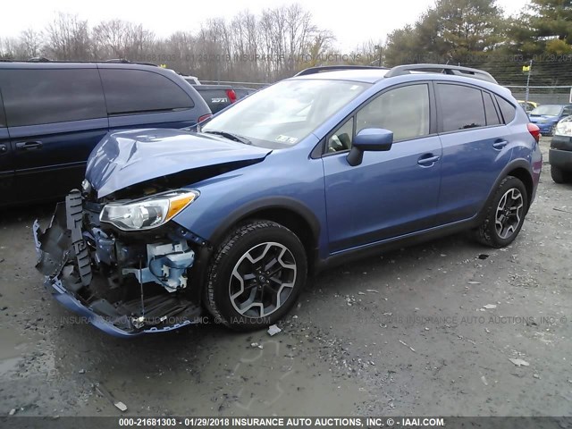 JF2GPABC4G8229477 - 2016 SUBARU CROSSTREK PREMIUM Көк фото 2